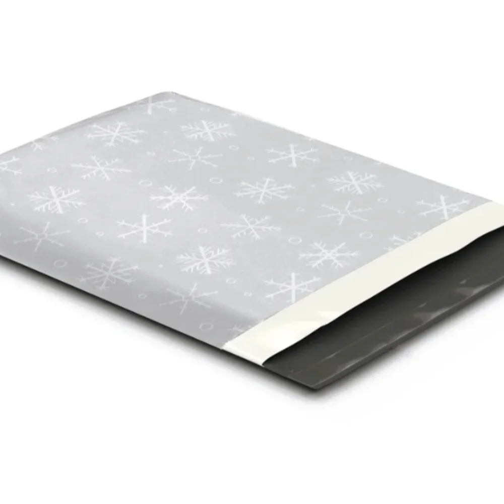 10 Snowflake Polymailers 10x13